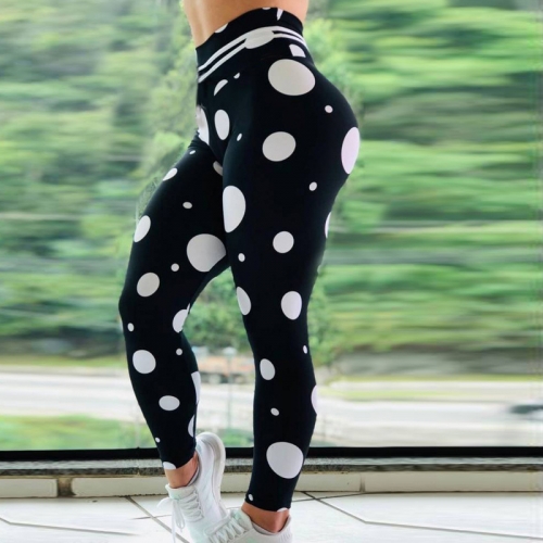 Polka dot printed stretch Skinny Leggings