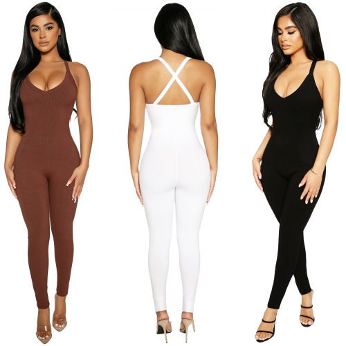 Casual suspender Jumpsuit