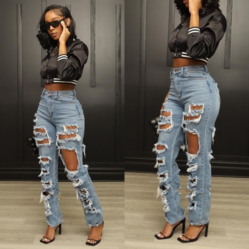 Fashionable and versatile loose jeans