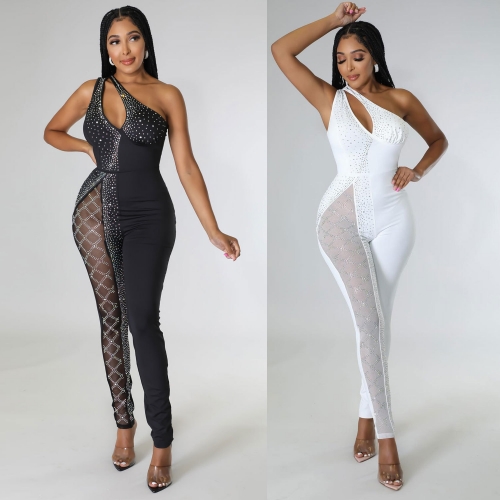 Sexy slim fit hot drill Jumpsuit