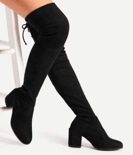 Fashion knee length lace up boots