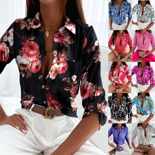 Printed long sleeved shirt