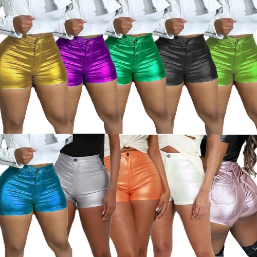 Metal candy color shorts