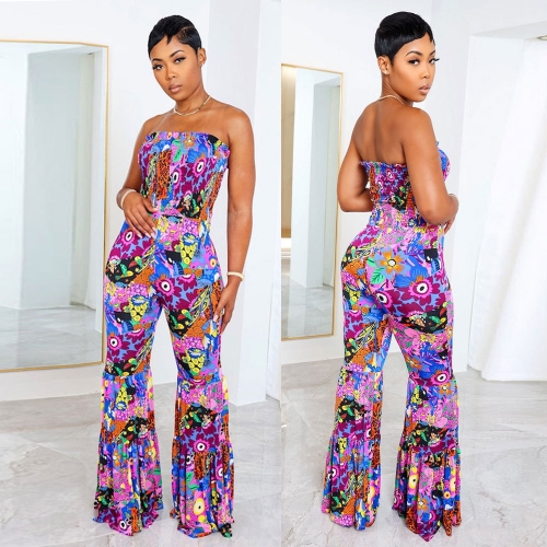 Sexy printed jumpsuit