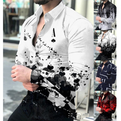 Man 3D printed long sleeved shirt