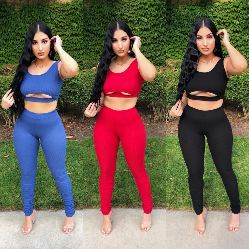 Casual top+pants two-piece set