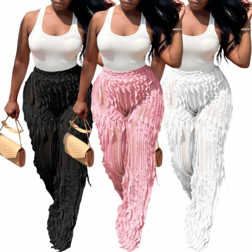 Wave Perspective High Waist Wide Leg Pants