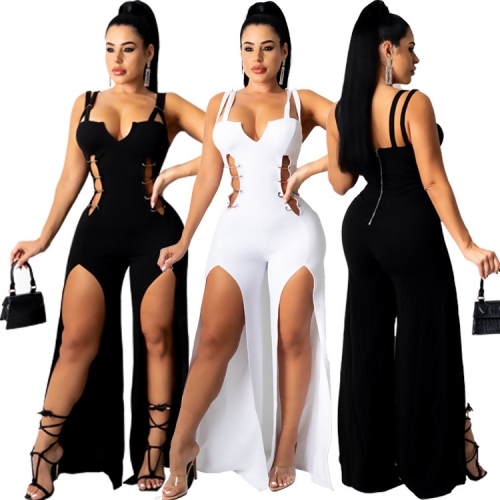 Sexy pin cut out jumpsuit