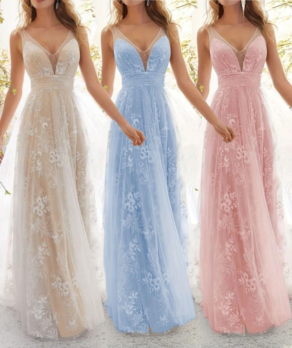 Sexy B-neck Sleeveless Lace Wedding Dress