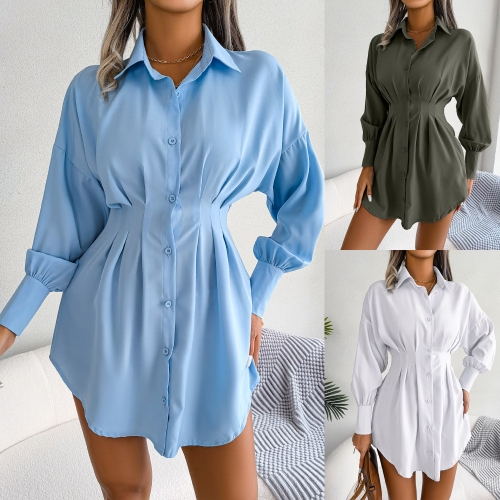 Casual lantern sleeve dress