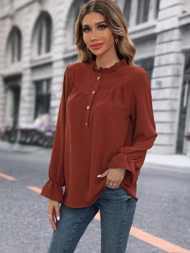 Casual long sleeved shirt top