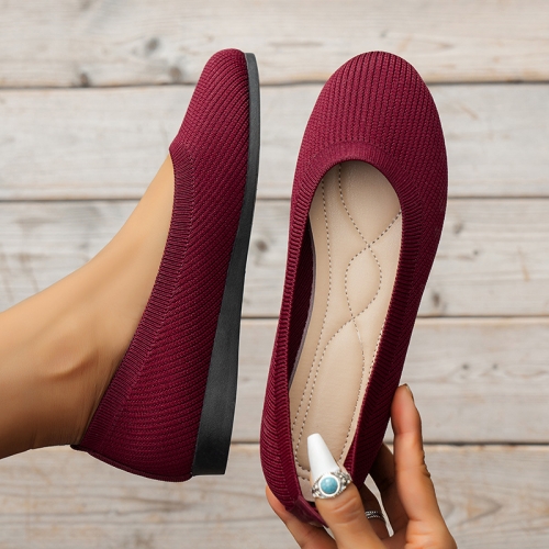 Shallow Breathable Round Toe Flat Shoes