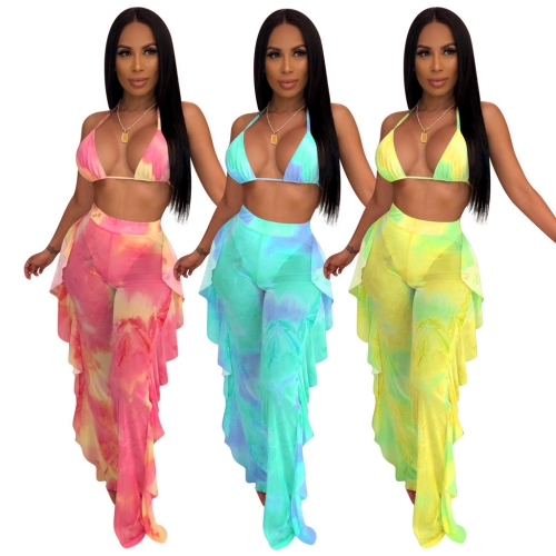 Casual mesh pants two-piece set (excluding underwear）