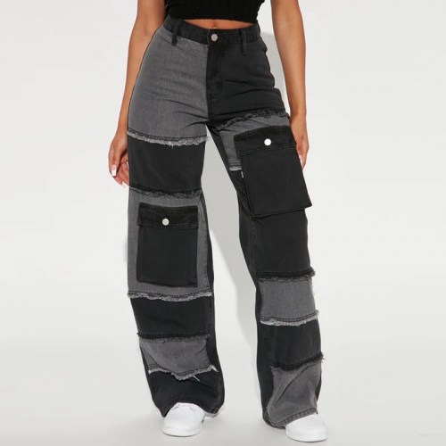 Fashion casual straight leg jeans