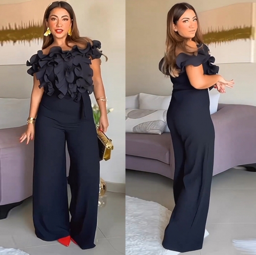 Charming Lace Strap Off Shoulder Jumpsuit