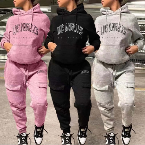 Leisure printed hoodie set