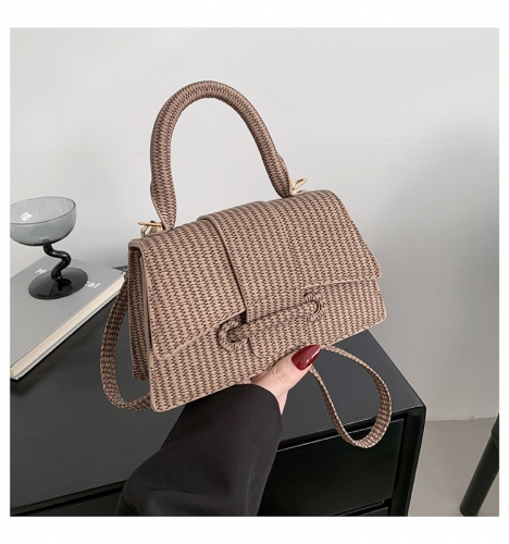 Crocodile weave crossbody bag