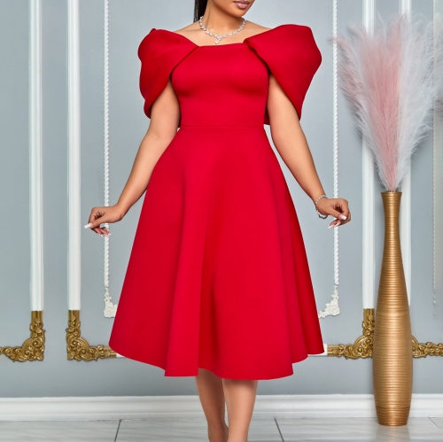 Elegant Banquet Midi Dress