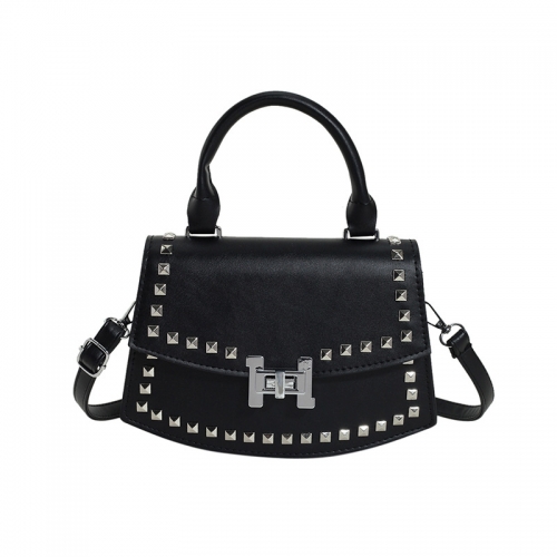 Rivet metal buckle shoulder bag