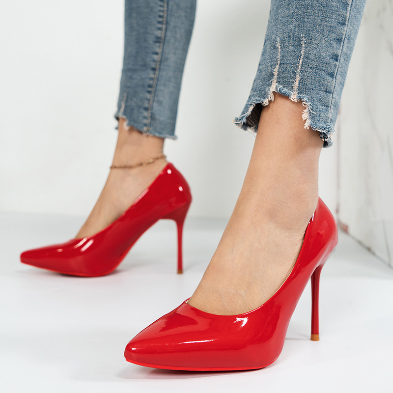 Sharp Point Shoes Sharp pointed slim high heels versatile high heels
