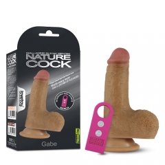 6" Dual layered Silicone Vibrating Nature Cock Gabe