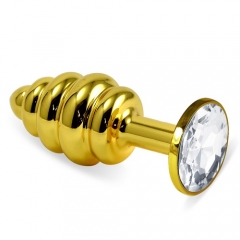 Rosebud Spiral Metal Plug(Gold)