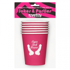 Super Dick Forever Bachelorette Paper Cups(Pack of 6)