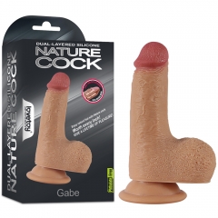 6" Dual layered Silicone Nature Cock Gabe