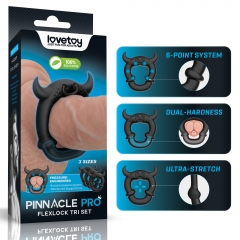 Pinnacle Pro Flexlock Tri Set Cock Ring