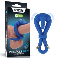 Pinnacle Pro Vibrating Anyfit Tusk Cock Ring (Blue)
