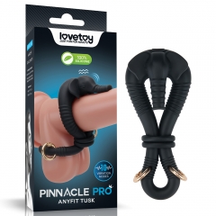 Pinnacle Pro Vibrating Anyfit Tusk Cock Ring (Black)