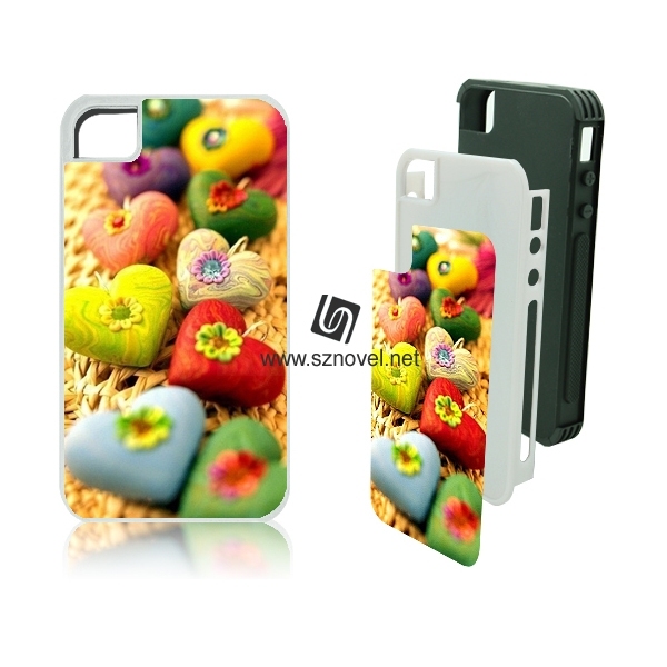 For iPhone 4/4S Sublimation 2D 2IN1 Phone Case