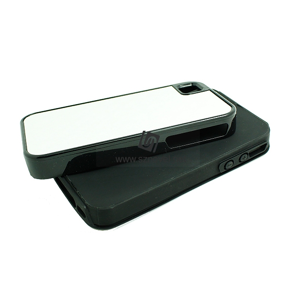 For iPhone 4 Sublimation Blank 2D 2IN1 Phone Back Shell Case