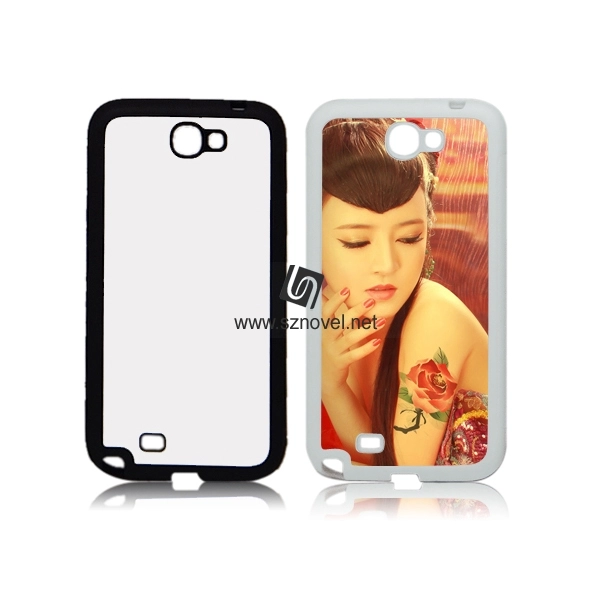2D Sublimation Rubber Phone Case for SAM Galaxy Note 2