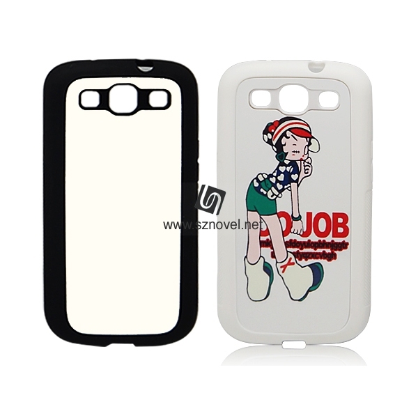 2D Sublimation Rubber Phone Case for SAM Galaxy S3