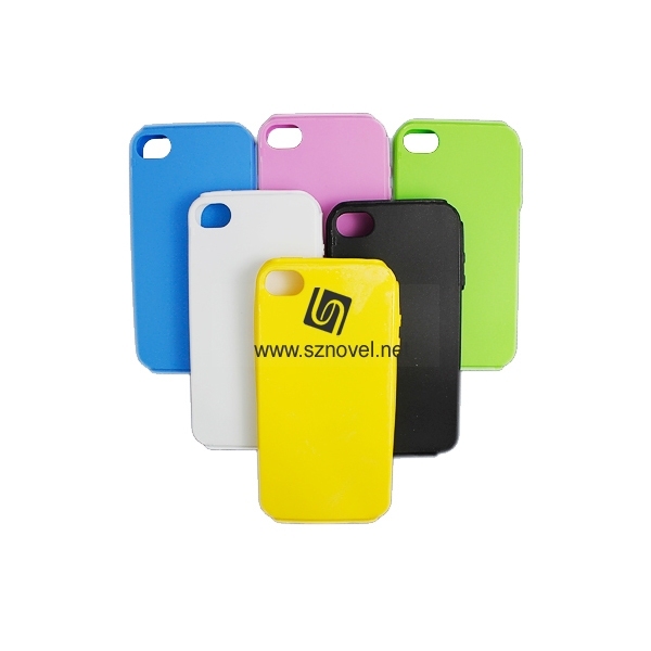 3D Sublimation Rubber Phone Case for iPhone 4/4S(2IN1)