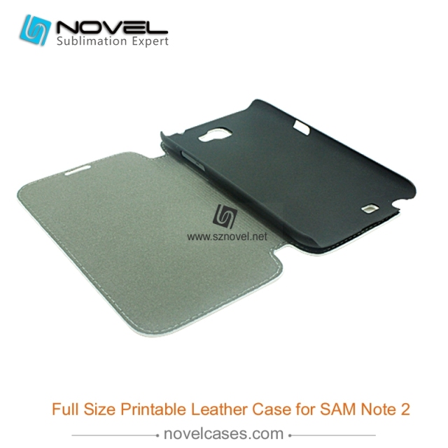 Full Size Printable Sublimation PU Leather Phone Case for Sam sung Galaxy Note 2