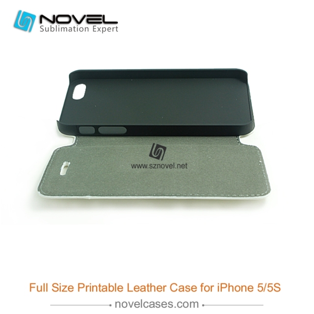 Full Size Printable Sublimation PU Leather Phone Case for iPhone 5 / 5S