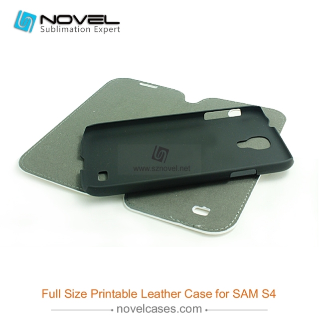 Full Size Printable Sublimation PU Leather Phone Case for Sam sung Galaxy S4