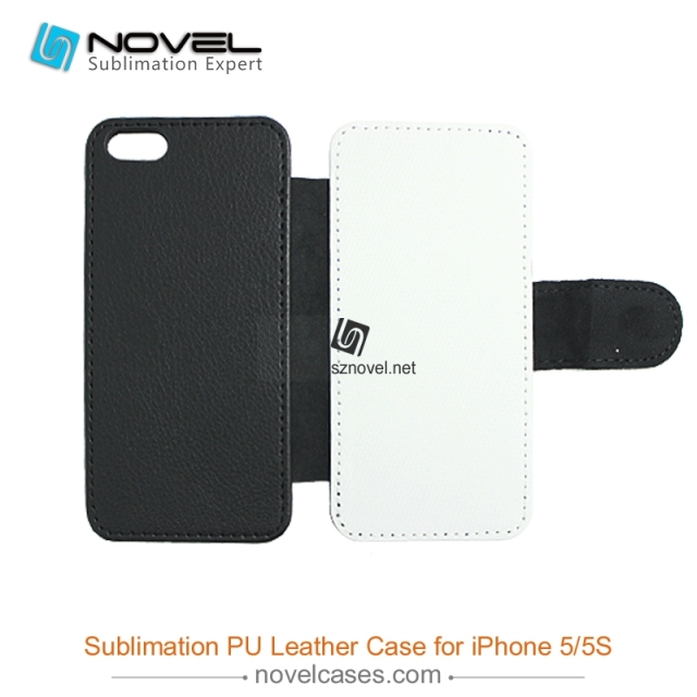For iPhone 5 Sublimation PU Leather Phone Case, PU Phone Wallet