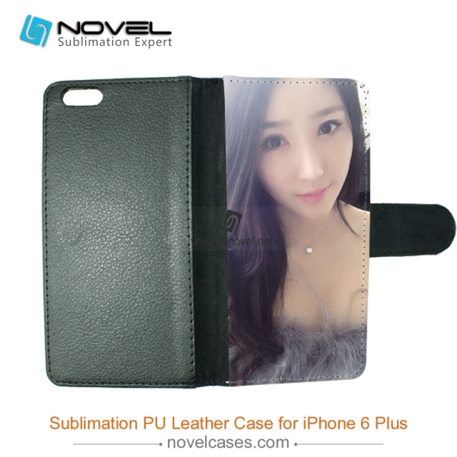 For iPhone 6 Plus Sublimation PU Leather Phone Case, PU Phone Wallet