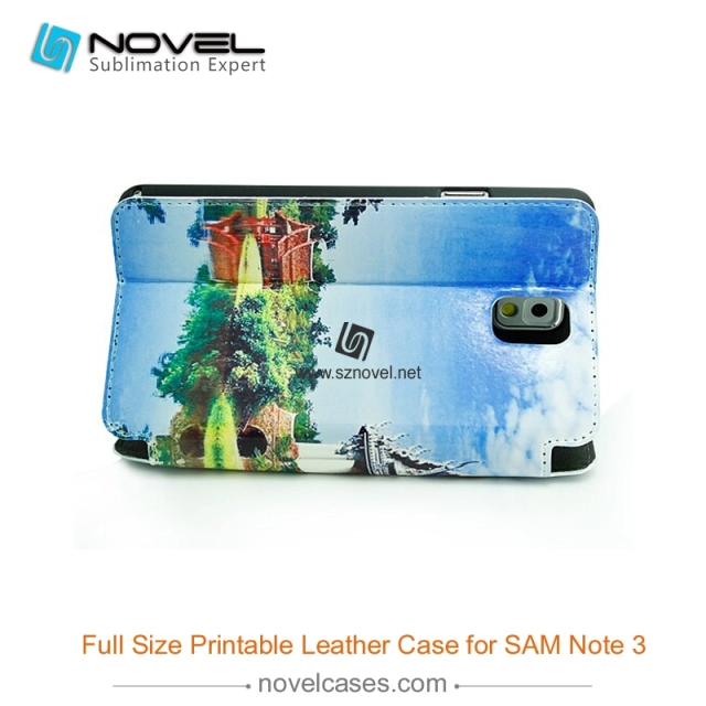 Full Size Printable Sublimation PU Leather Phone Case for Sam sung Galaxy Note 3