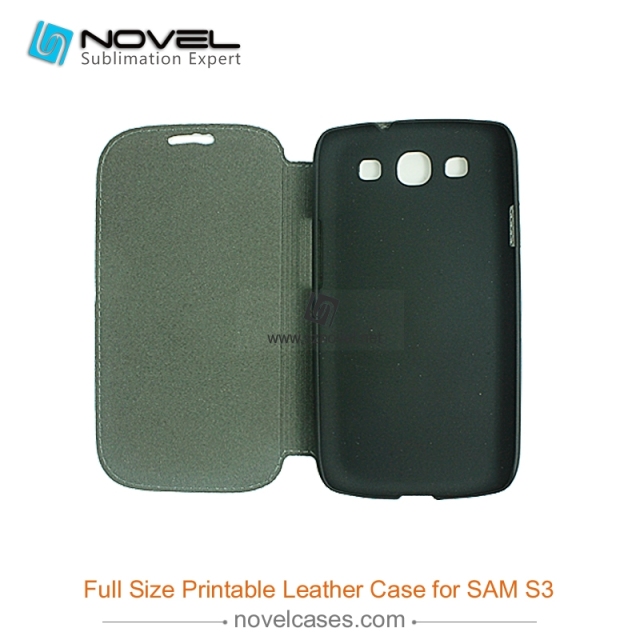 Full Size Printable Sublimation PU Leather Phone Case for Sam sung Galaxy S3