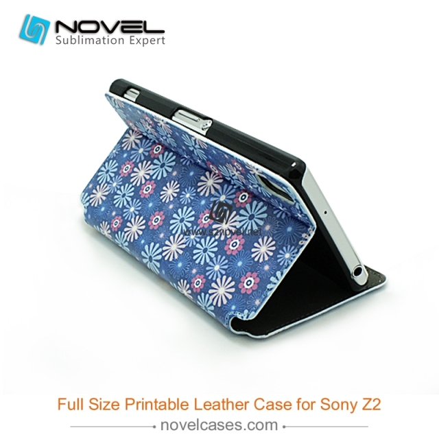 Full Size Printable Sublimation PU Leather Phone Case for Sony Z2