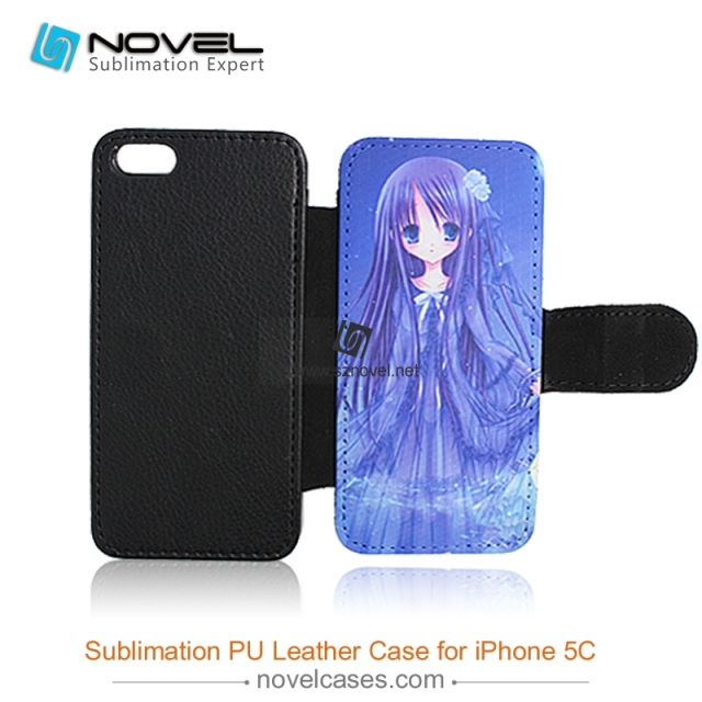 For iPhone 5C Sublimation PU Leather Phone Case, PU Phone Wallet
