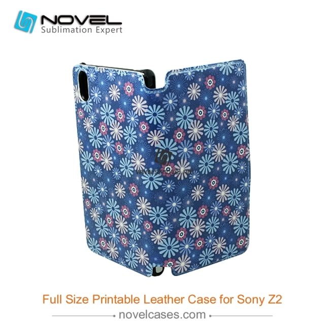 Full Size Printable Sublimation PU Leather Phone Case for Sony Z2