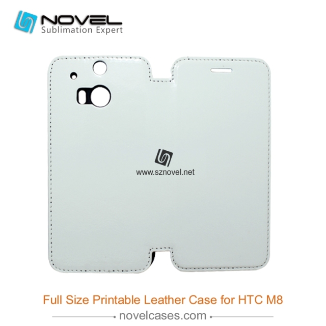 Full Size Printable Sublimation PU Leather Phone Case for HTC M8