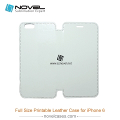 Full Size Printable Sublimation PU Leather Phone Case for iPhone 6