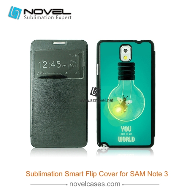 For SAM Galaxy Note 3 Sublimation Smart Flip Cover