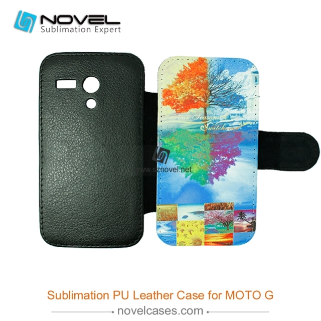 For Moto rola G Sublimation Leather Wallet, Blank PU Leather Phone Case